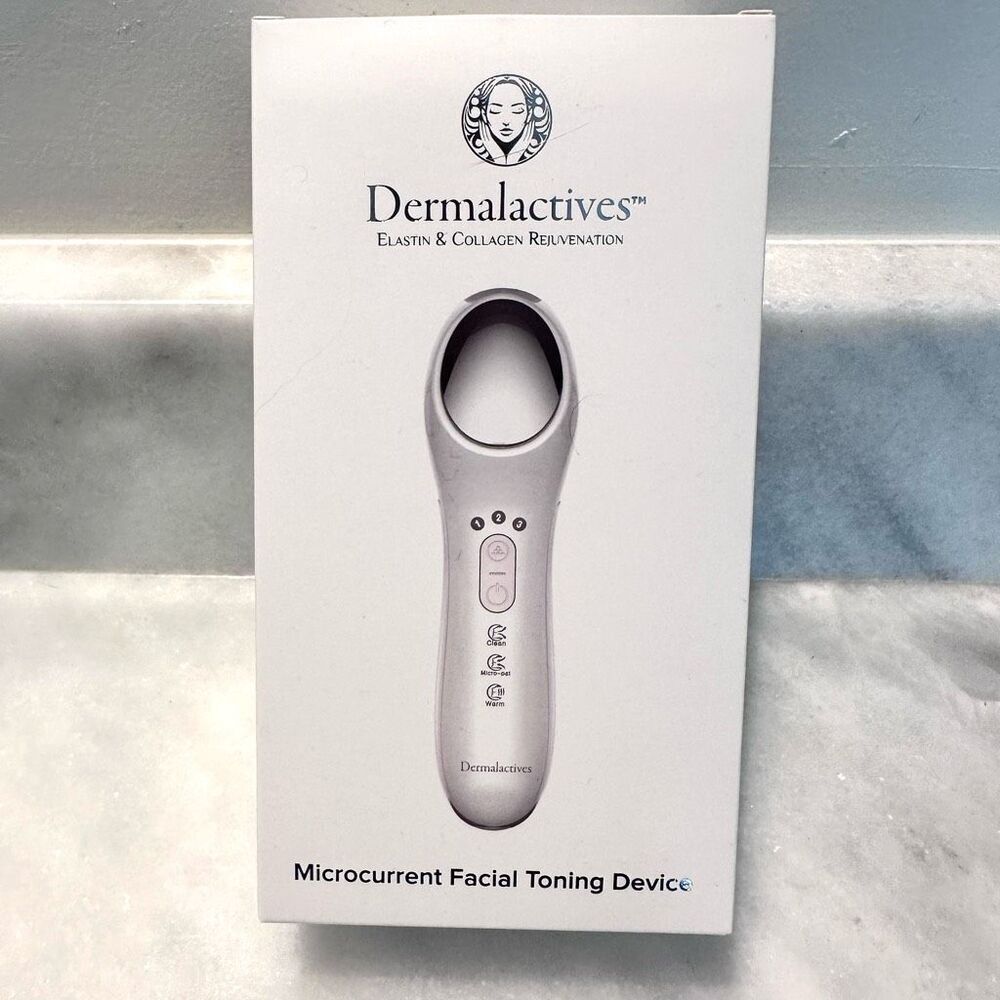 NWT Dermalactives Microcurrent Facial Toning Massager Device White